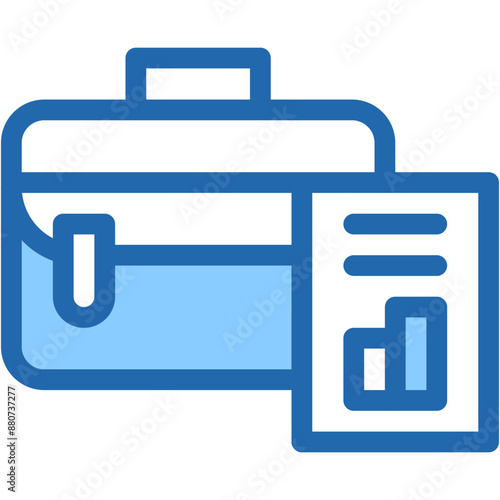 Vector Icon portfolio, business and finance, report, job, briefcase