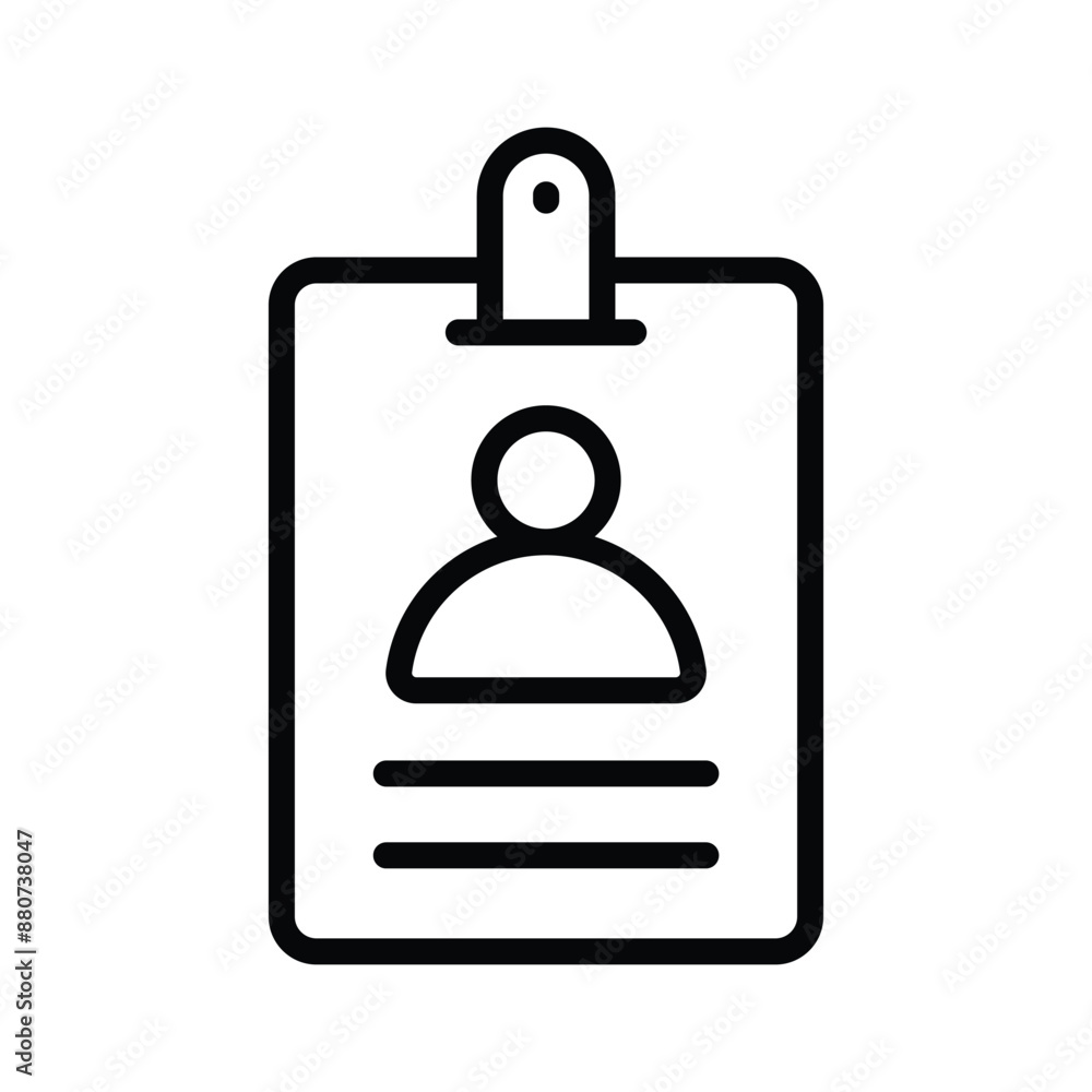 Employee id card vector design, entry pass icon in modern style Employee id card vector design, entry pass icon in modern style