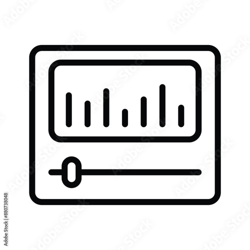 Analytical video vector design in modern style, ready to use vector