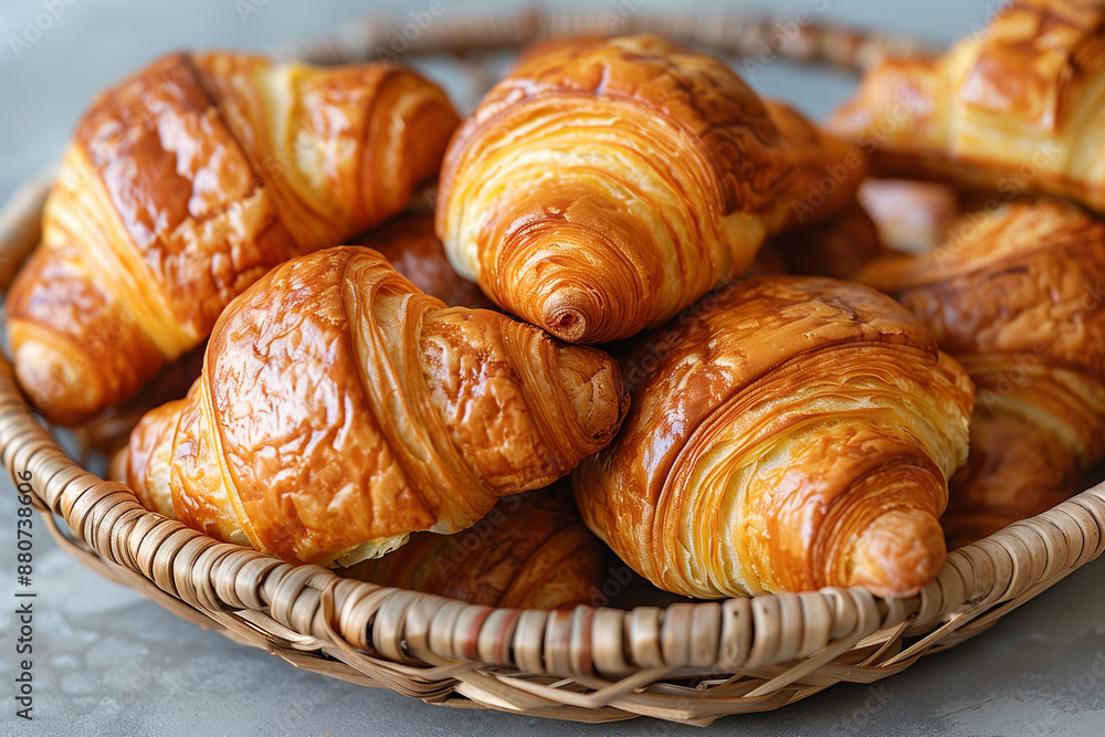 croissants in a basket croissants in a basket