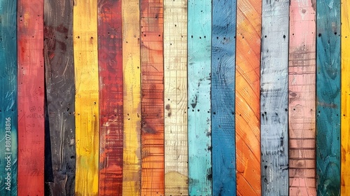 Vibrant wooden backdrop