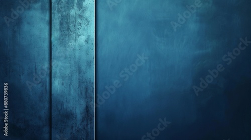 Closeup Of A Dark Blue Wall With A Vertical Line