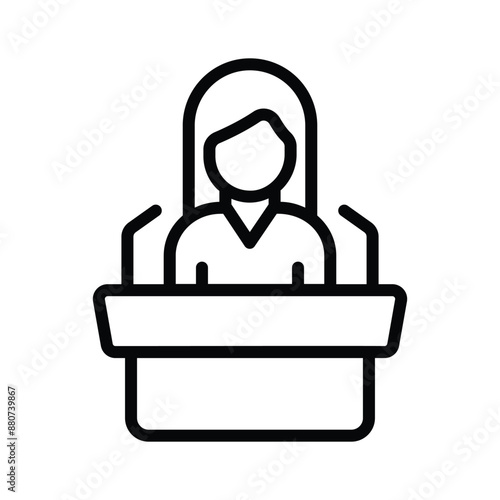 An amazing icon of orator in trendy design style