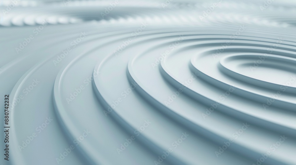 Abstract Blue Circular Pattern With 3D Perspective Abstract Blue Circular Pattern With 3D Perspective