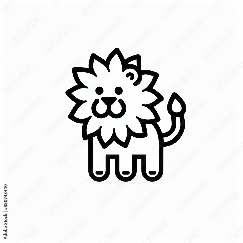 Animal icon on a white background Created with Generative AI technology Animal icon on a white background Created with Generative AI technology