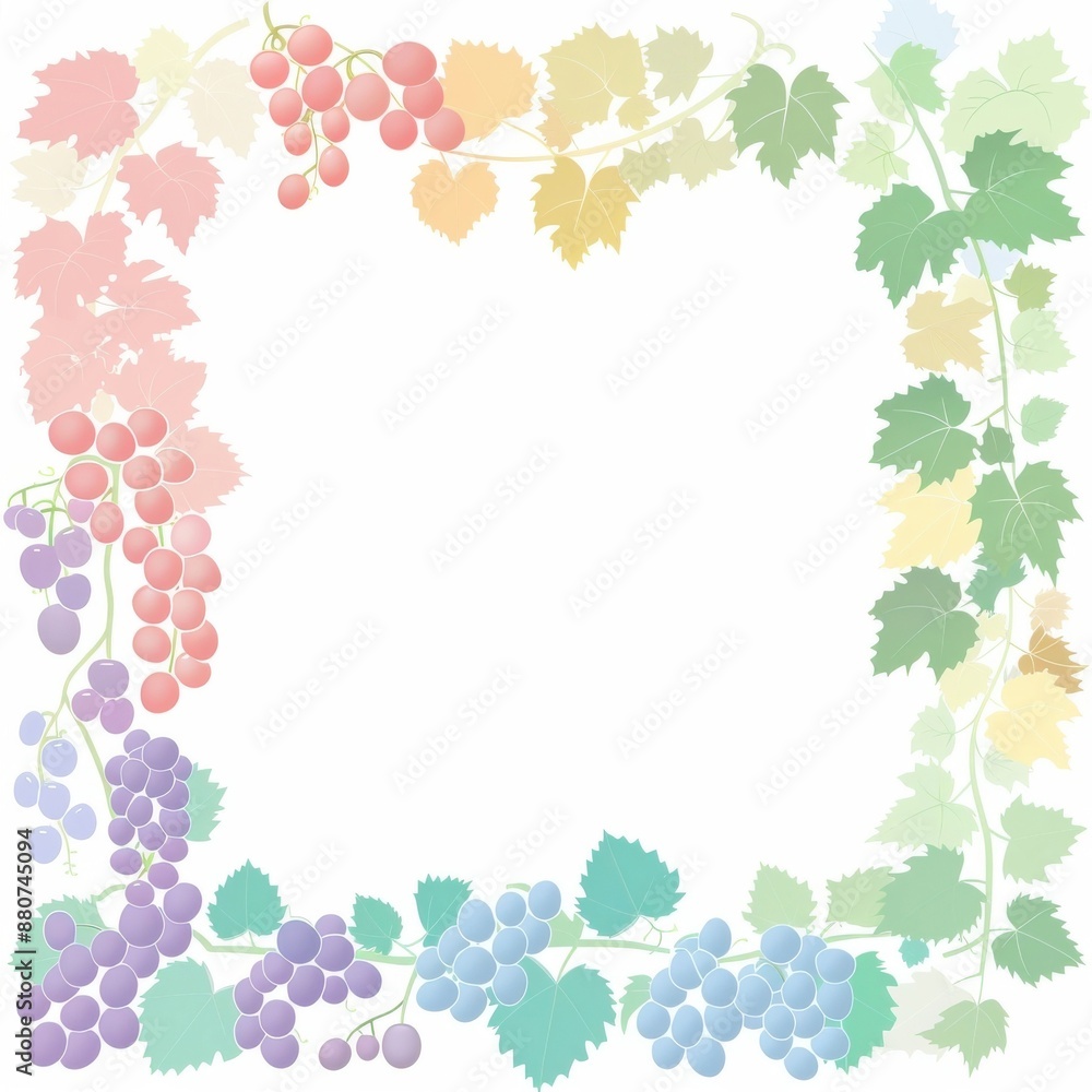 Watercolor style various frame clipart cartoon flowers pastel
