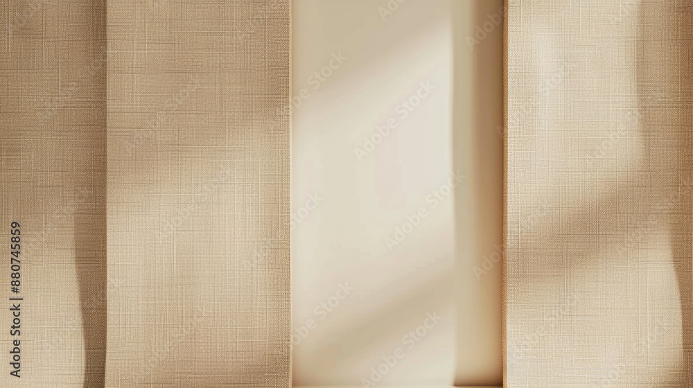 Sunlight Streaming Through Linen Curtains in a Modern Interior Sunlight Streaming Through Linen Curtains in a Modern Interior