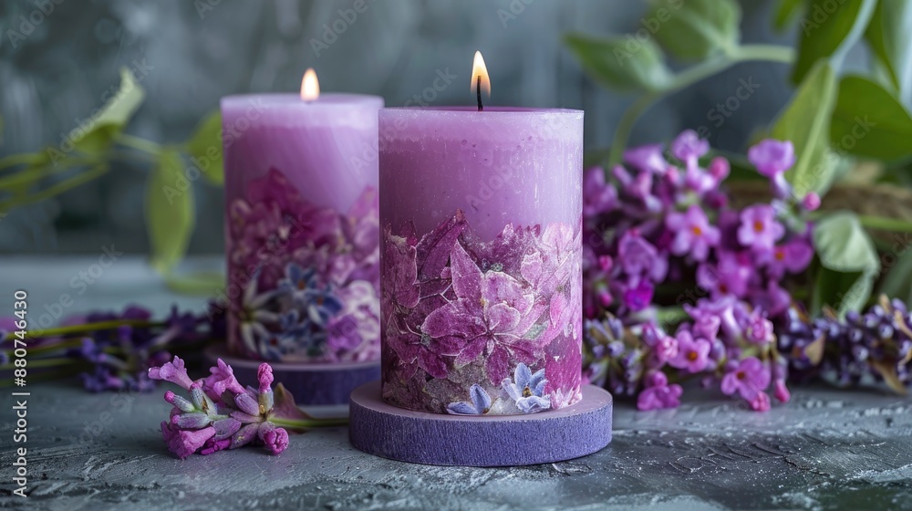 Repurposing Purple Candle Leftovers into New Candles Repurposing Purple Candle Leftovers into New Candles