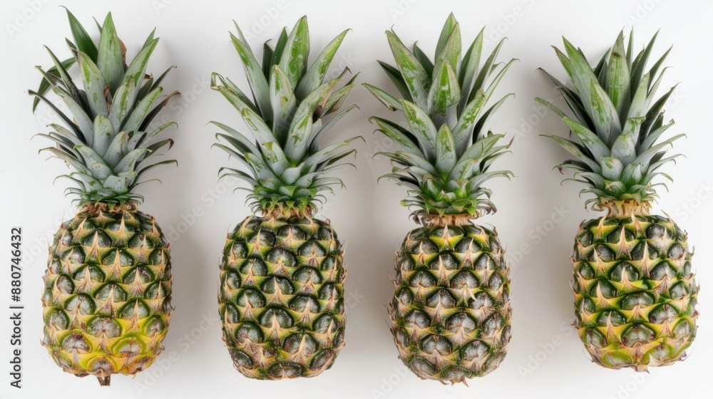 Pineapple fruit on white background Pineapple fruit on white background