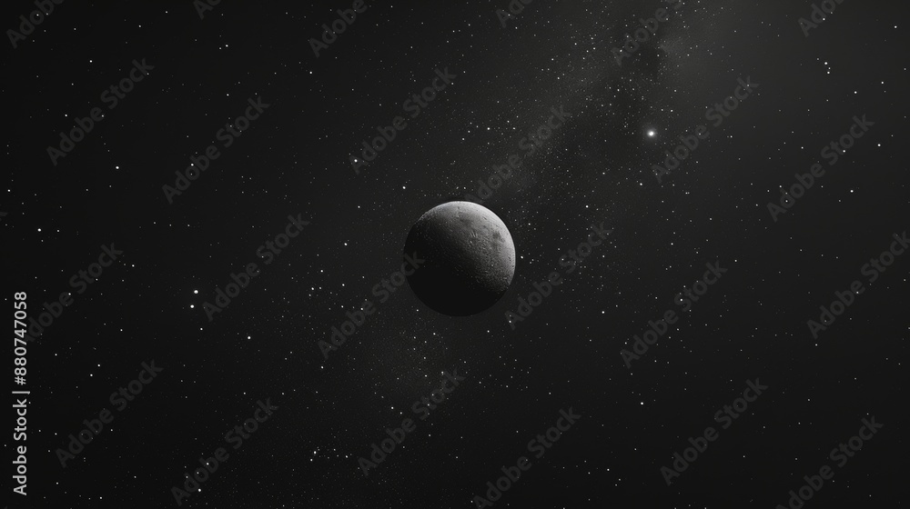 A Single Moon in a Starry Night A Single Moon in a Starry Night
