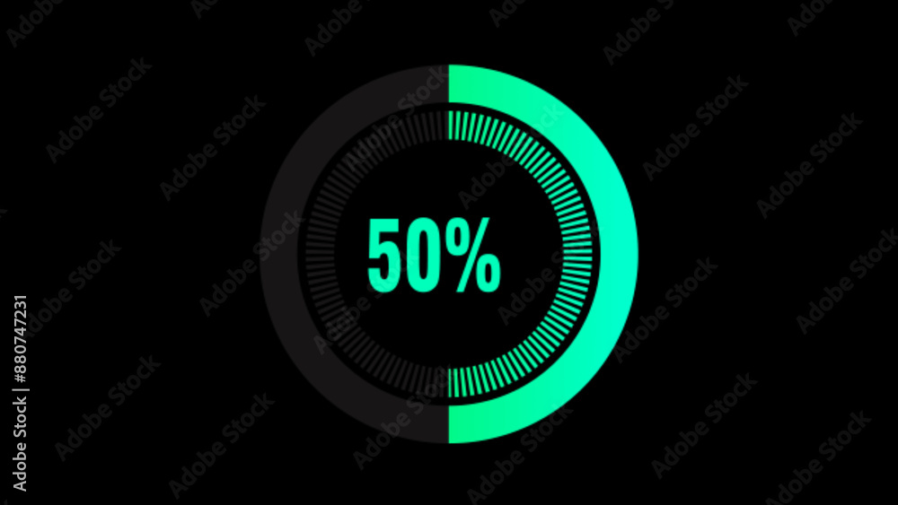 Round circular progress loading bar background. circle percentage ...