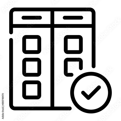 kanban line icon