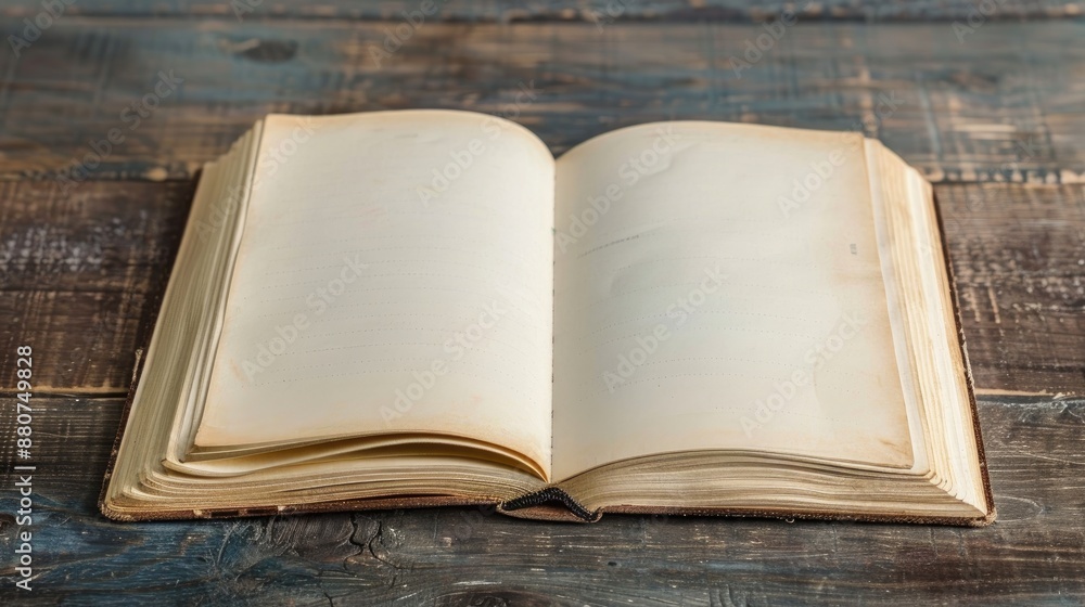 Open and shut a blank notebook Open and shut a blank notebook