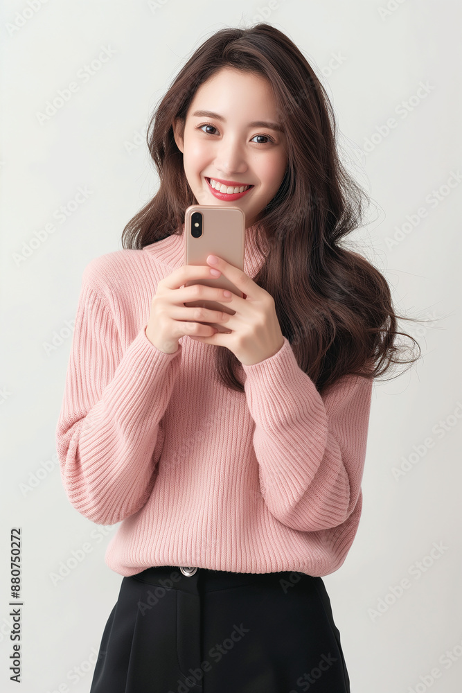young asian woman smiling on white background isolated young asian woman smiling on white background isolated