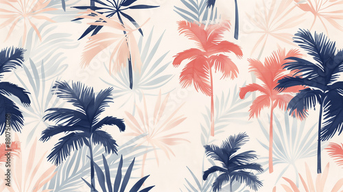 Painted palm pattern/background 