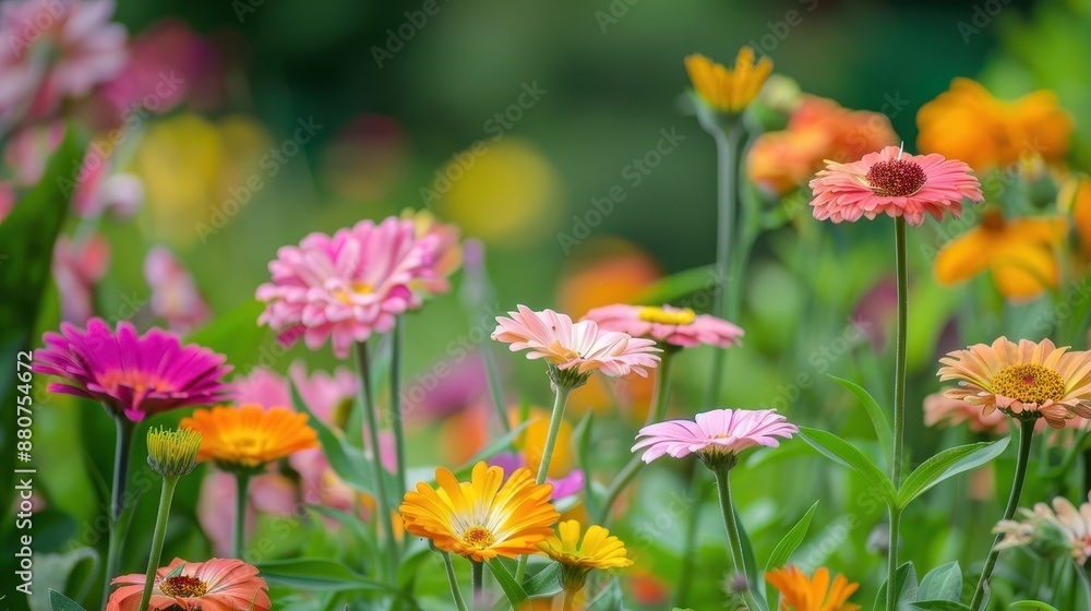 Closeup of a field of colorful gerbera daisies in bloom Closeup of a field of colorful gerbera daisies in bloom
