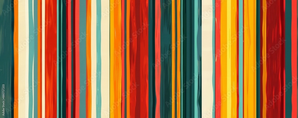 Colorful abstract vertical lines background with vibrant red, yellow, orange, and teal stripes for creative design and artistic concept. Colorful abstract vertical lines background with vibrant red, yellow, orange, and teal stripes for creative design and artistic concept.