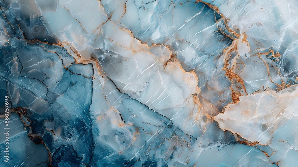 Marble texture, white background, with blue and brown veins. Marble texture, white background, with blue and brown veins.