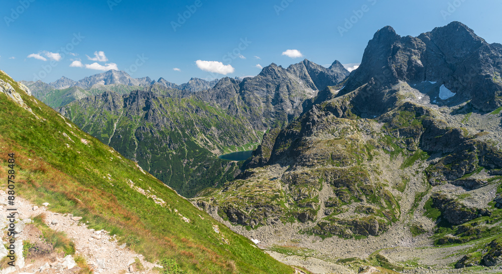 Fototapeta premium View from Szpiglasowy Wierch mountain peak in High Tatras mountains