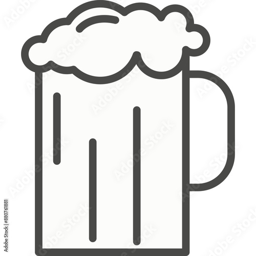 Pint of beer vector icon