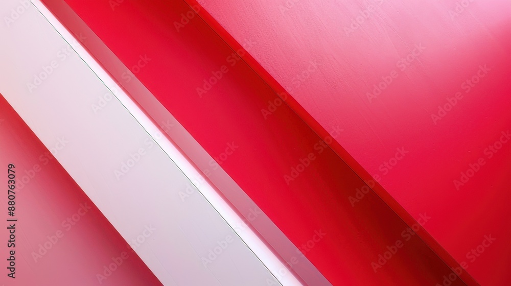 Red and white angular shapes form an abstract background image Red and white angular shapes form an abstract background image