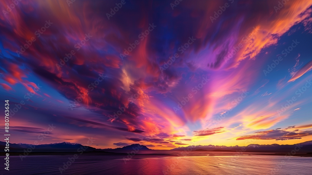 Majestic Sunset Over the Lake Majestic Sunset Over the Lake