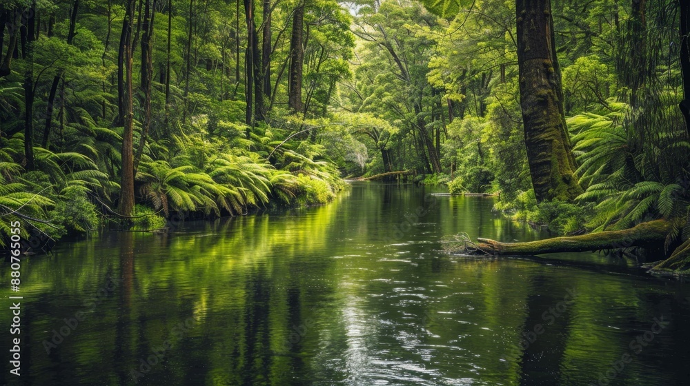 Tranquil Forest River. Tranquil Forest River.