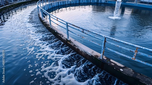 Wallpaper Mural Industrial Water Treatment Facility with Emergency Spill Containment and Safety Systems Torontodigital.ca