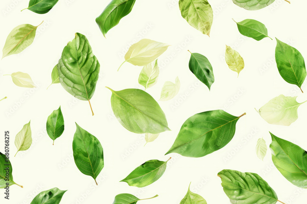 Green leaves seamless pattern Green leaves seamless pattern