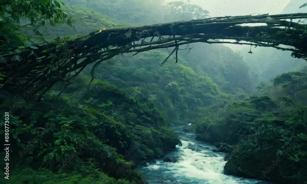 natural and man-made root bridges found around the villages of Nongriat in the North Eastern state of Meghalaya natural and man-made root bridges found around the villages of Nongriat in the North Eastern state of Meghalaya