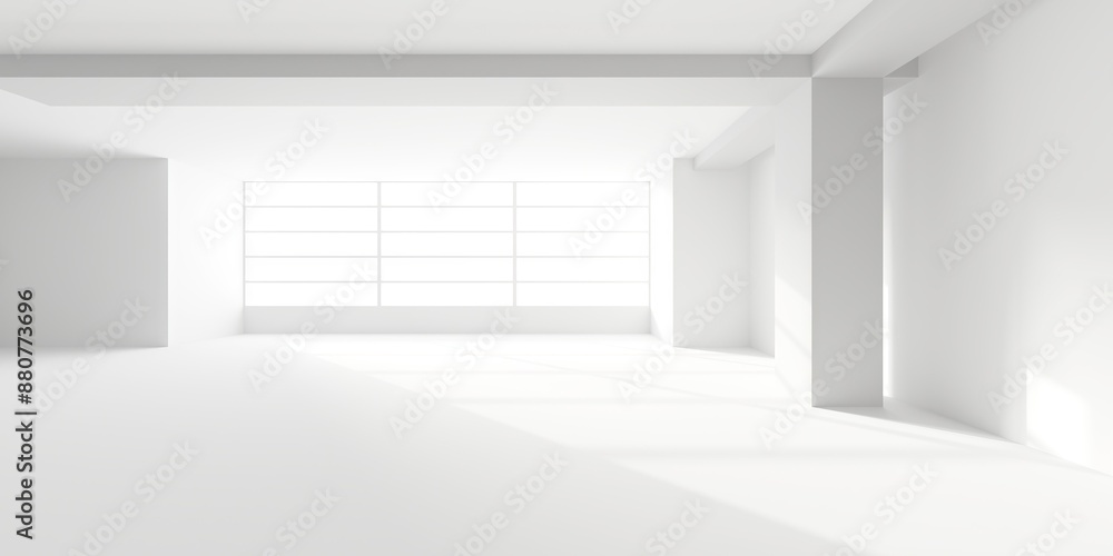 Fototapeta premium Abstract light corridor interior. Futuristic architecture background