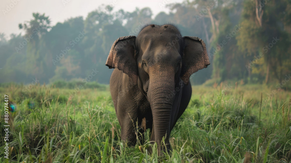 Fototapeta premium World Elephant Protection Day. elephants in the wild
