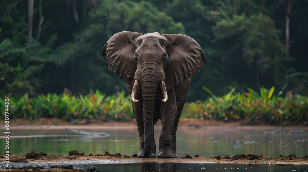 Fototapeta premium World Elephant Protection Day. elephants in the wild