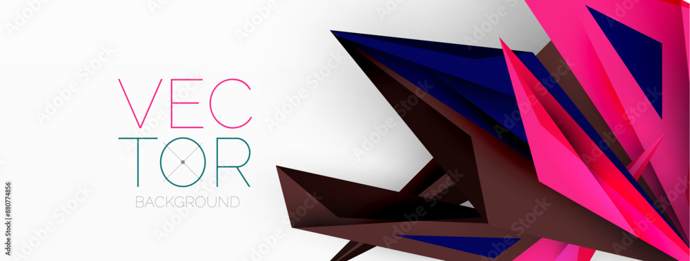 Minimal geometric abstract background. Low poly dynamic triangle design. Trendy techno business template for wallpaper, banner, background or landing Minimal geometric abstract background. Low poly dynamic triangle design. Trendy techno business template for wallpaper, banner, background or landing