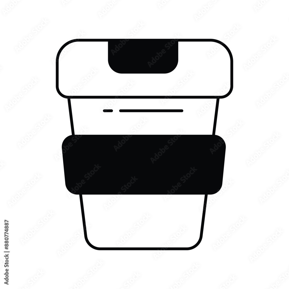 trash can glyph icon with white background vector stock illustration trash can glyph icon with white background vector stock illustration