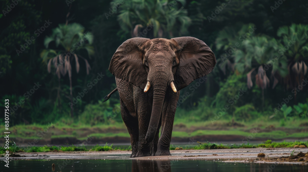 Fototapeta premium World Elephant Protection Day. elephants in the wild