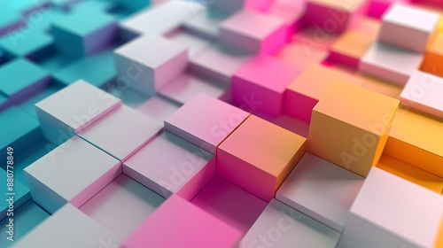 Abstract colorful backround with a geometric square pattern
