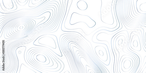 Abstract background wavy topographic line contour geography map. Seamless pattern and banner design. Modern and dynamic feel to topographic mapping vector illustration.	