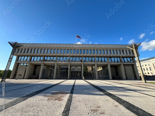 Seimas Palace, the seat of the Seimas, the Lithuanian parliament in Vilnius, Lithuania photo