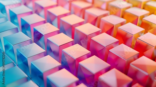 Abstract colorful backround with a geometric square pattern