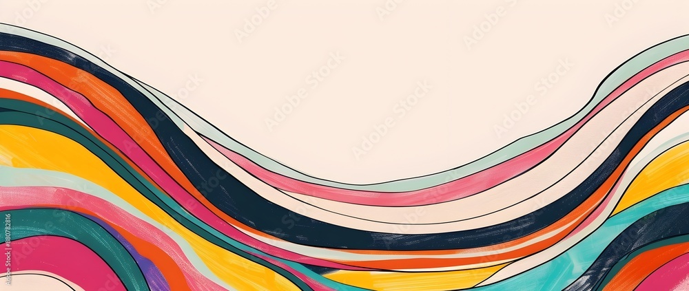 Vibrant Doodle Border Design for Pride Month Background with Blank Copy Space Vibrant Doodle Border Design for Pride Month Background with Blank Copy Space