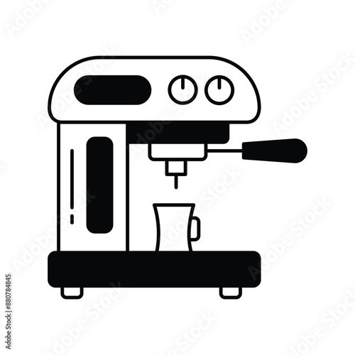 doorknob glyph icon with white background vector stock illustration
