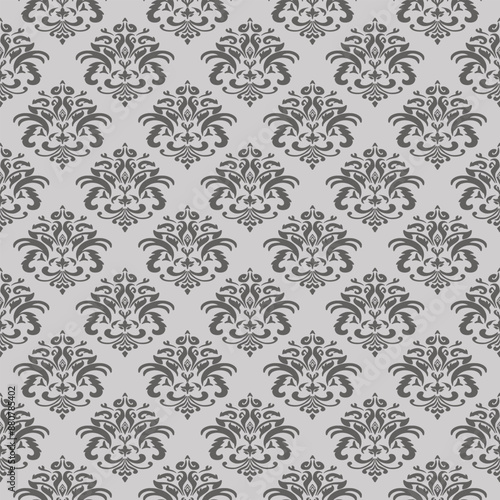 Damask pattern vector Perfect for bed sheets, carpets, and wallpapers, the seamless, vintage patterns add a touch of classic luxury to any fabric.