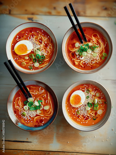 Glossy red Buldak Ramen noo...