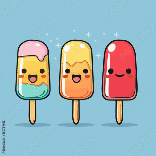 Cute Cartoon Popsicle Food ...