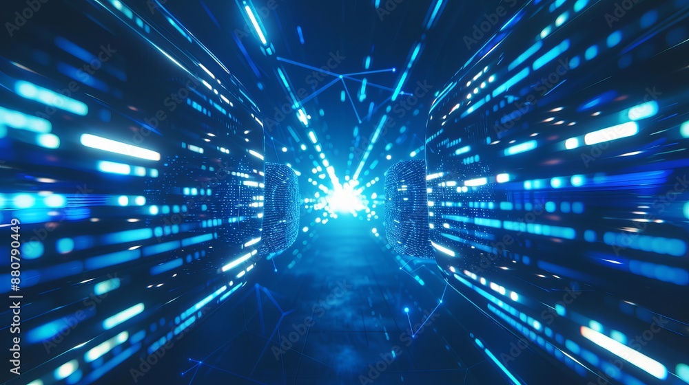 Obraz premium Cloud Computing and 5G: High-Speed Internet for Smart Cities