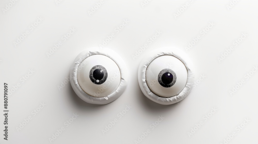 Googly Eyes on White Background. Googly Eyes on White Background.