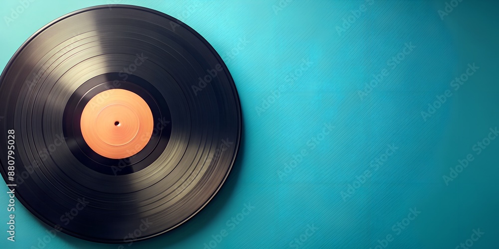 Fototapeta premium Schallplatte Vinyl Schellack Vinylscheibe Scheibe Platte Generative By AI