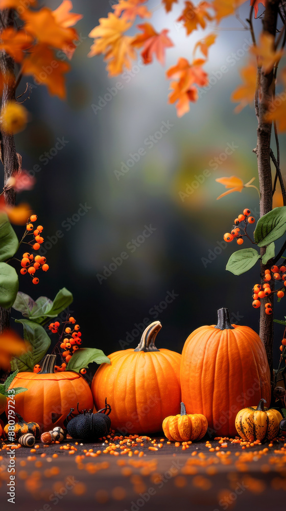 Autumn Harvest Pumpkins Background Autumn Harvest Pumpkins Background