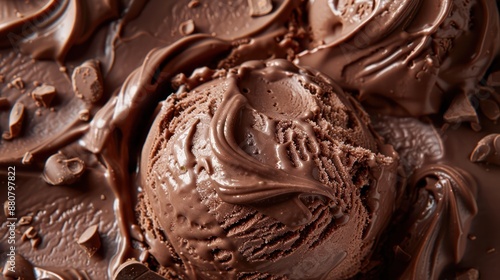 Wallpaper Mural A chocolate ice cream cone with chocolate sauce and chocolate chips on top Torontodigital.ca